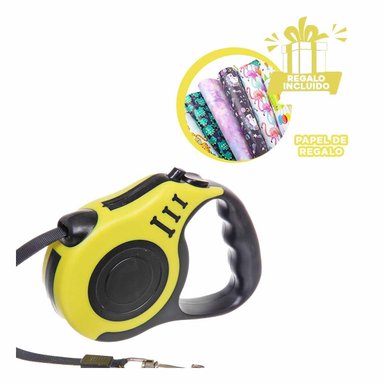 PACK6 CUERDA PARA CANES 5M EN AMARILLO Y+PAPEL DE REGALO