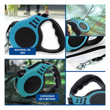 PACK4 CORREA PARA PERROS 5M AZUL Y+REGALO AGENDITA