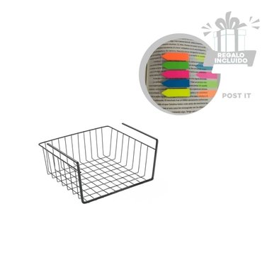 PACK12 CANASTA PARA ESPACIO EN NEGRO Y+BANDERITAS ADHESIVAS