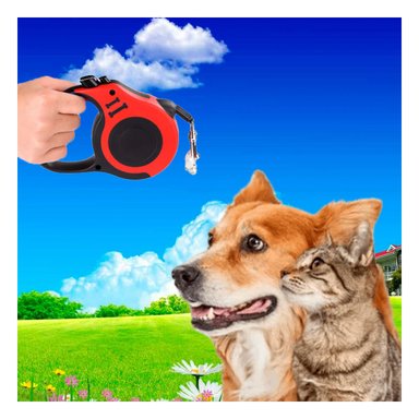 PACK4 CORREA DE PASEO ERGONOMICA 3 METROS EN COLOR ROJO