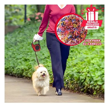 PACK4 CINTA DE 3M ROJA PARA MASCOTAS Y+LIGAS DE REGALO