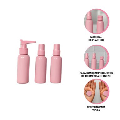 PACK2 ENVASES PRACTICOS PARA RUTINAS ROSA Y+LIGAS DE REGALO