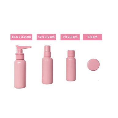 PACK2 BOTELLAS RECARGABLES EN ROSA Y+BANDERITAS ADHESIVAS - 5