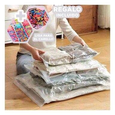 PACK12 FUNDA COMPRESOR PARA CASA 70X100CM Y+LIGAS DE REGALO