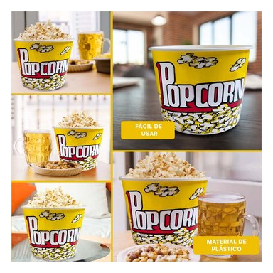 CUBETA PARA PALOMITAS DE 16 X 11.6 X 12 CM EN AMARILLO