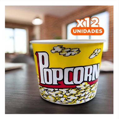 PACK12 CUBO FIESTA POPCORN EN AMARILLO Y+REGALO STICKERS