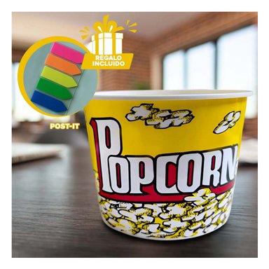 PACK4 CUBO DE ALIMENTOS EN AMARILLO Y+BANDERITAS ADHESIVAS