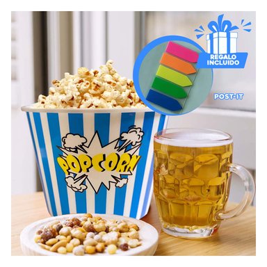 CUBO DE ALIMENTOS RICOS EN AZUL Y+POST-IT ADHESIVOS