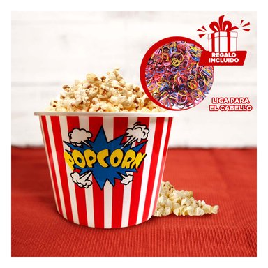 PACK6 CUBETA PARA CINE NOCTURNO DE ROJO Y+LIGAS DE REGALO