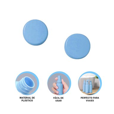 PACK2 BOTELLAS DISPENSADORAS EN CELESTE Y+REGALO STICKERS