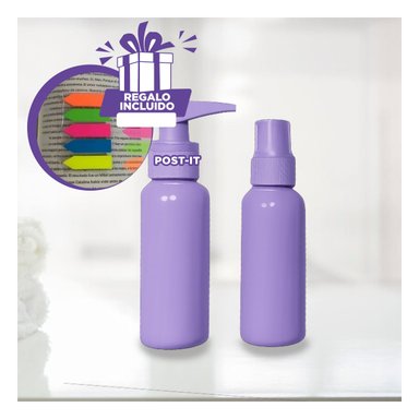 PACK12 ENVASES DE CUIDADO DIARIO LILA Y+BANDERITAS ADHESIVAS
