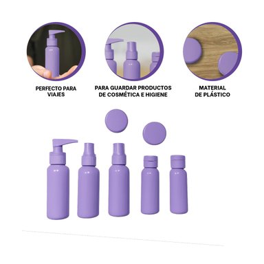 PACK2 BOTELLAS PARA EQUIPAJE EN LILA Y+REGALO AGENDITA