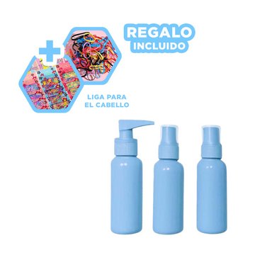 PACK12 ENVASES SEGUROS Y FUNCIONAL CELESTE Y+LIGAS DE REGALO