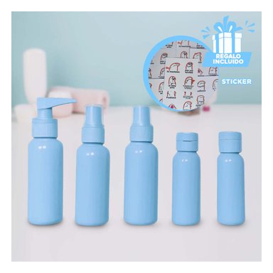 PACK12 ENVASES MULTIUSO PARA BOLSO CELESTE Y+REGALO STICKERS