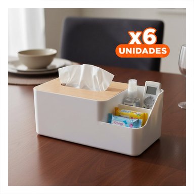 PACK6 BASE MULTIFUNCIONAL PARA SERVILLETAS, PRACTICA, LIGERA Y COMODA BLANCO Y+REGALO STICKER