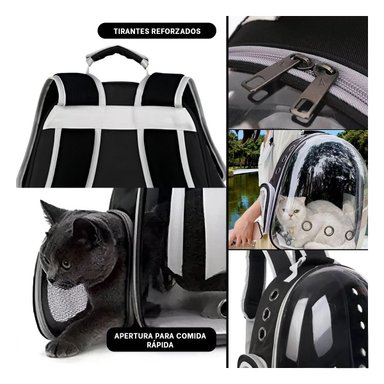 PACK4 BOLSO TRANSPARENTE PARA CAT EN NEGRO Y+REGALO AGENDITA