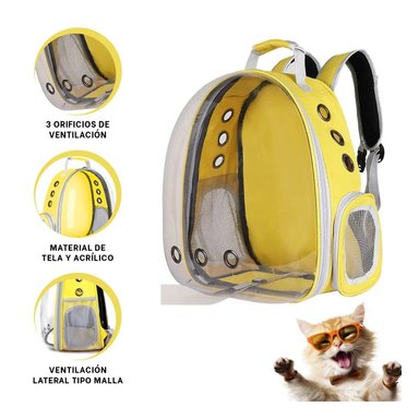 PACK4 BOLSO PET PARA MOVILIZAR MININOS EN AMARILLO