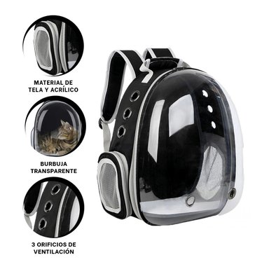 PACK2 BOLSO TRANSLUCIDO PARA CATS EN NEGRO Y+LIGAS DE REGALO
