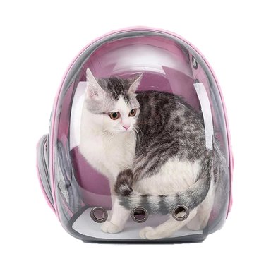 PACK2 MOCHILA DE TRANSPORTE CAT EN ROSADO Y+PAPEL DE REGALO