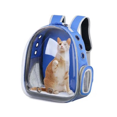 PACK2 MOCHILA DE TRANSPORTE CAT EN AZUL Y+PAPEL DE REGALO