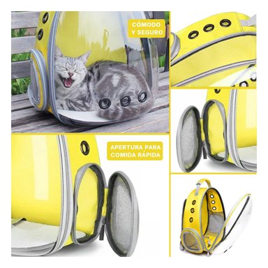 PACK4 BOLSO TRANSPARENTE PARA CAT AMARILLO Y+REGALO AGENDITA