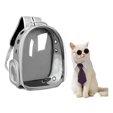 PACK2 MOCHILA BURBUJA TRANSPORTADORA DE MININOS EN PLOMO