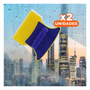 PACK2 COMPLEMENTO VIDRIOS MAGNETICO CUADRADO AZUL AMARILLO PARA HOGAR Y+REGALO STICKER