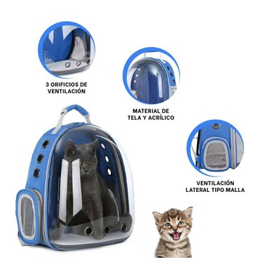 PACK4 BOLSO BURBUJA PARA PETS EN AZUL Y+PAPEL DE REGALO