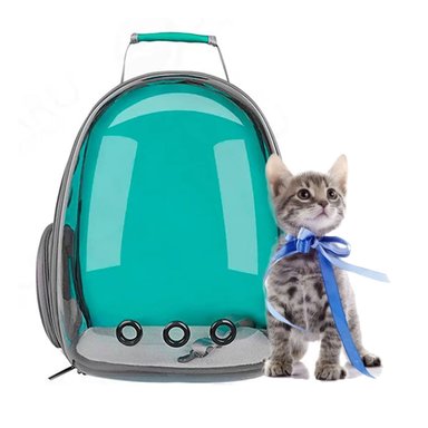 PACK2 MOCHILA DE TRANSPORTE CAT EN VERDE Y+PAPEL DE REGALO