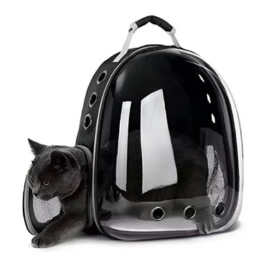 PACK2 MOCHILA DE TRANSPORTE CAT EN NEGRO Y+PAPEL DE REGALO