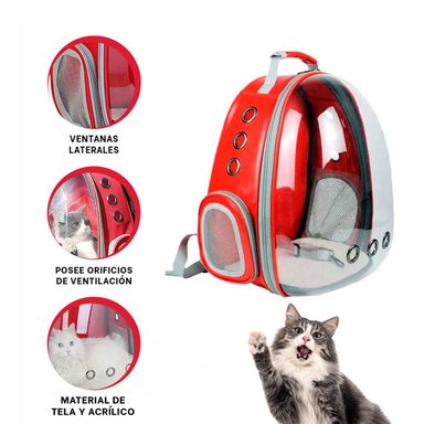 PACK2 MOCHILA LIGERA DE CAT EN ROJO Y+BANDERITAS ADHESIVAS