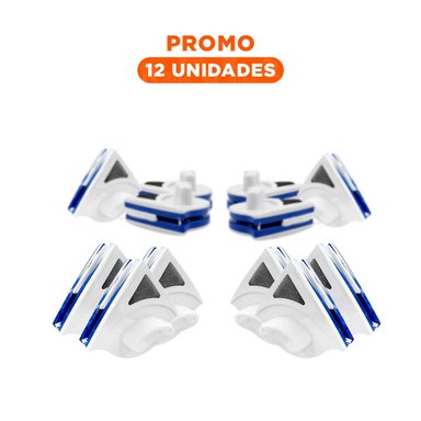 PACK12 SOLUCION MANUAL VIDRIOS MAGNETICO TRIANGULAR AZUL AMARILLO PARA CASA Y+REGALO STICKER