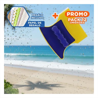 PACK12 RECURSO VIDRIOS MAGNETICO CUADRADO AZUL AMARILLO PARA HOGAR Y+PAPEL REGALO