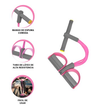 PACK12 LIGA PARA HACER PILATES EN COLOR ROSADO Y PLOMO