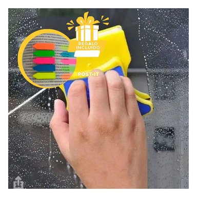 PACK12 LIMPIADOR DE VIDRIOS ATRACTOR Y+BANDERITAS ADHESIVAS