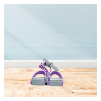 PACK4 BANDA PARA GYM EN MORADO Y PLOMO Y+PAPEL DE REGALO