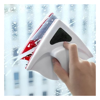 PACK4 LIMPIADOR CON IMANES PARA ASEAR VIDRIO TRIANGULAR ROJO