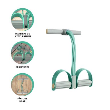 PACK6 CINTA TENSORA CON MECANISMO DE PIE VERDE AGUA Y PLOMO