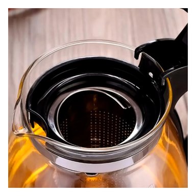 PACK4 HERVIDOR PARA TE EN NEGRO 1000ML Y+PAPEL DE REGALO