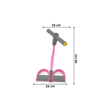 PACK12 TENSOR DE PEDAL ROSADO CLARO Y PLOMO COMODO Y FLEXIBLE PARA EJERCICIO Y+PAPEL REGALO - 4