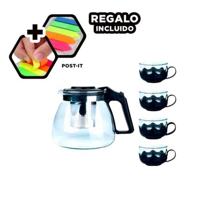 PACK12 HERVIDOR CON FILTRO 1000ML Y+BANDERITAS ADHESIVAS