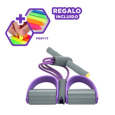 CINTA PARA PILATES EN MORADO Y PLOMO Y+POST-IT ADHESIVOS