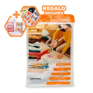 PACK12 FUNDA VERSATIL PARA CLOSET NARANJA Y+REGALO AGENDITA