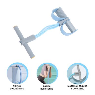 PACK12 LIGA DE RESISTENCIA CON PEDAL CELESTE CLARO Y PLOMO