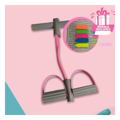CINTA PARA PILATES EN ROSADO Y PLOMO Y+POST-IT ADHESIVOS