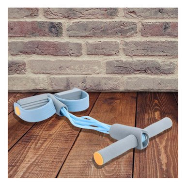 PACK6 CINTA ELASTICA EN CELESTE Y PLOMO Y+PAPEL DE REGALO