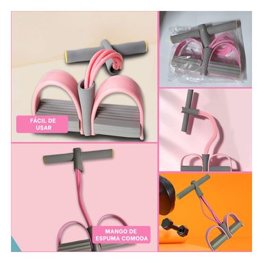 PACK6 LIGA PRACTICA DE GYM ROSADO Y PLOMO Y+REGALO STICKERS