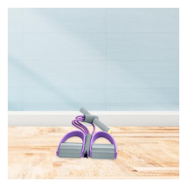 BANDA TENSOR DE PEDAL MORADO Y PLOMO LIGERA Y COMODA PARA ENTRENAMIENTO Y+REGALO STICKER - 5