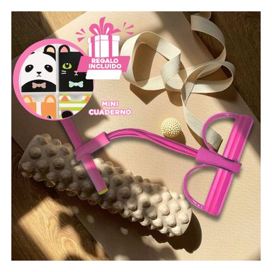 LIGA PARA ENTRENAMIENTO EN ROSADO CLARO Y+REGALO AGENDITA