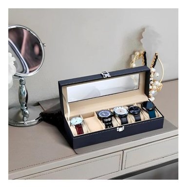 PACK12 ORGANIZADOR PARA RELOJES CON 6 DIVISIONES EN NEGRO